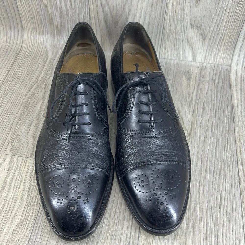 Moreschi Black Leather Oxford